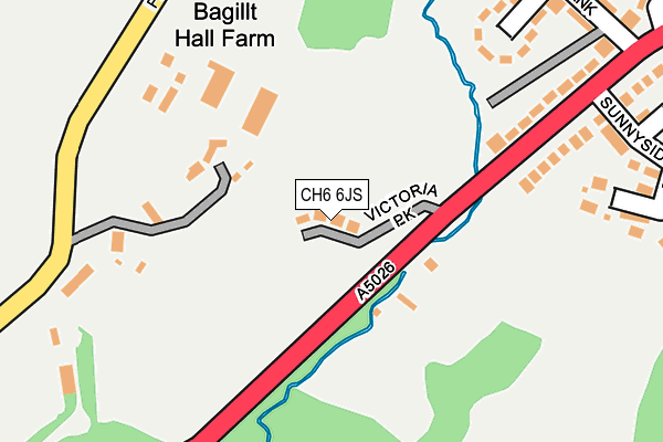 CH6 6JS map - OS OpenMap – Local (Ordnance Survey)