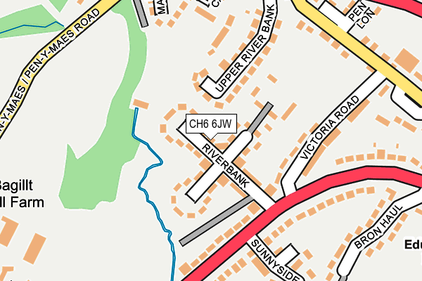 CH6 6JW map - OS OpenMap – Local (Ordnance Survey)