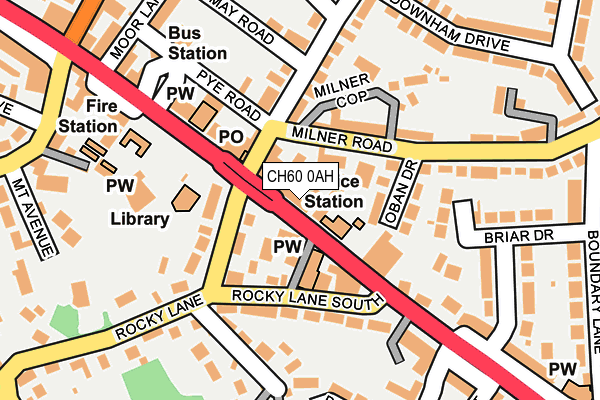 CH60 0AH map - OS OpenMap – Local (Ordnance Survey)