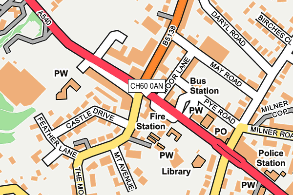 CH60 0AN map - OS OpenMap – Local (Ordnance Survey)