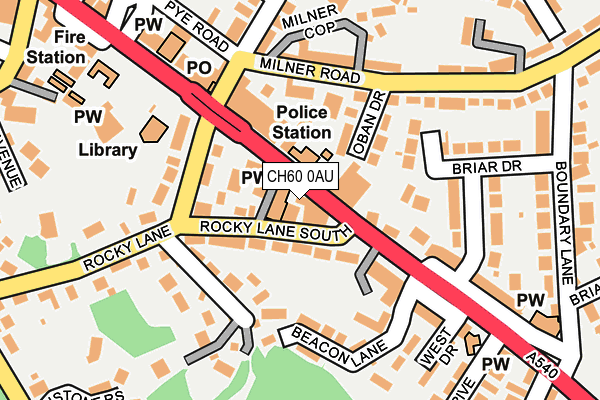 CH60 0AU map - OS OpenMap – Local (Ordnance Survey)