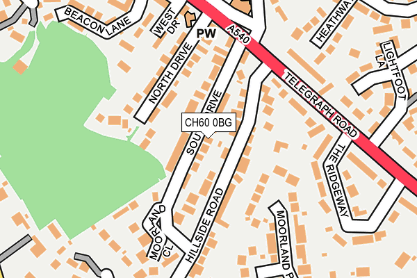 CH60 0BG map - OS OpenMap – Local (Ordnance Survey)