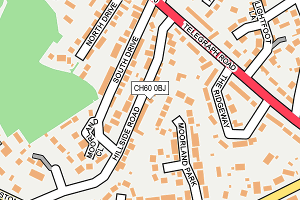 CH60 0BJ map - OS OpenMap – Local (Ordnance Survey)