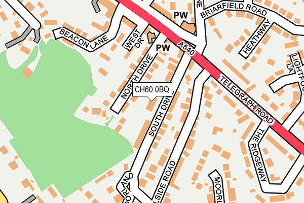 CH60 0BQ map - OS OpenMap – Local (Ordnance Survey)