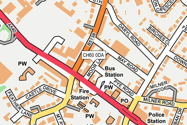 CH60 0DA map - OS OpenMap – Local (Ordnance Survey)