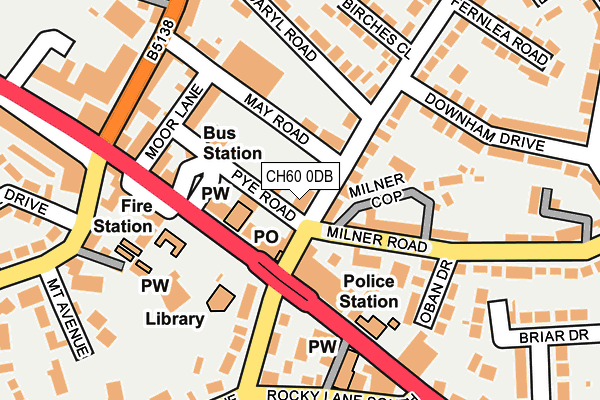 CH60 0DB map - OS OpenMap – Local (Ordnance Survey)