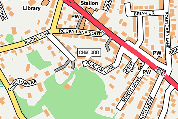 CH60 0DD map - OS OpenMap – Local (Ordnance Survey)