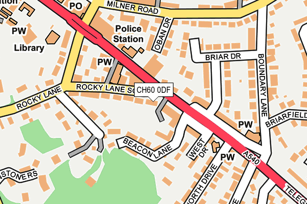 CH60 0DF map - OS OpenMap – Local (Ordnance Survey)