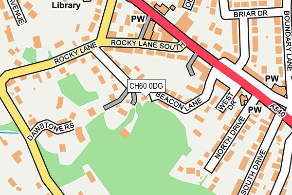 CH60 0DG map - OS OpenMap – Local (Ordnance Survey)