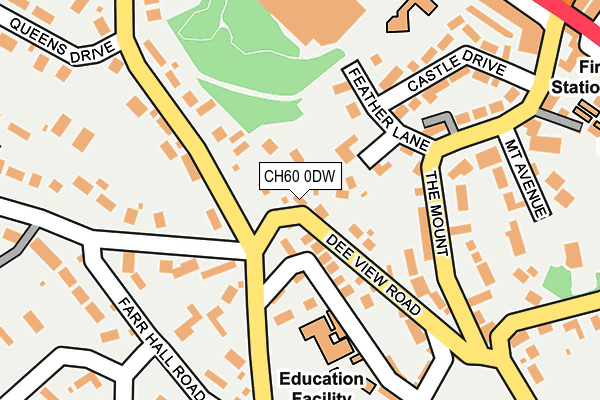 CH60 0DW map - OS OpenMap – Local (Ordnance Survey)