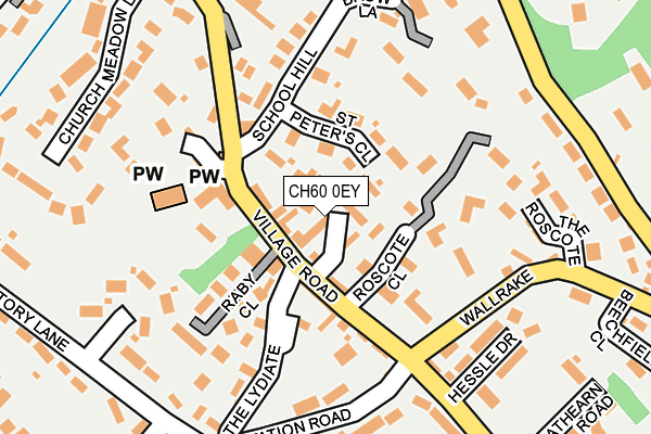 CH60 0EY map - OS OpenMap – Local (Ordnance Survey)