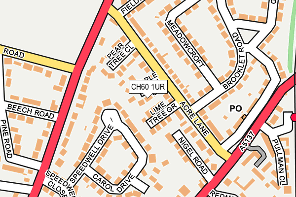 CH60 1UR map - OS OpenMap – Local (Ordnance Survey)