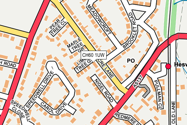 CH60 1UW map - OS OpenMap – Local (Ordnance Survey)