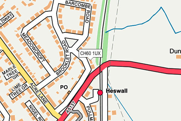 CH60 1UX map - OS OpenMap – Local (Ordnance Survey)