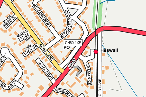 CH60 1XF map - OS OpenMap – Local (Ordnance Survey)