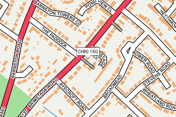 CH60 1XG map - OS OpenMap – Local (Ordnance Survey)