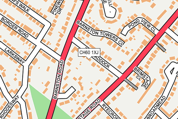 CH60 1XJ map - OS OpenMap – Local (Ordnance Survey)