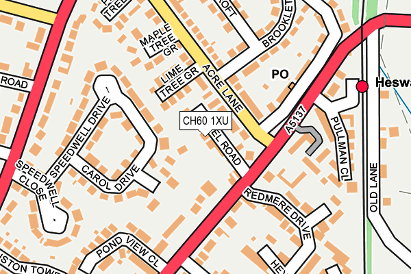 CH60 1XU map - OS OpenMap – Local (Ordnance Survey)