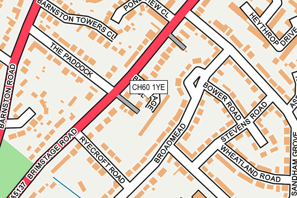 CH60 1YE map - OS OpenMap – Local (Ordnance Survey)