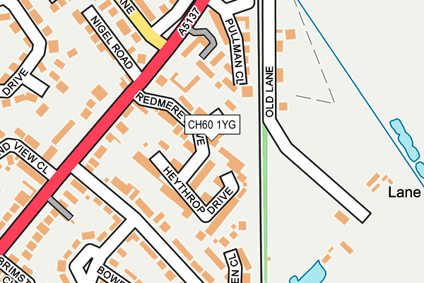 CH60 1YG map - OS OpenMap – Local (Ordnance Survey)