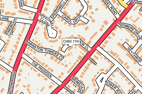 CH60 1YH map - OS OpenMap – Local (Ordnance Survey)