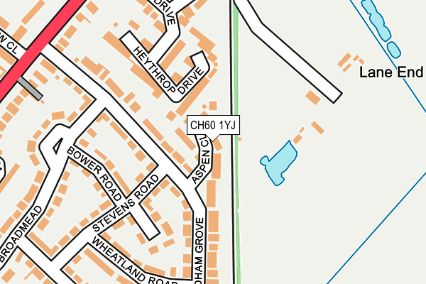 CH60 1YJ map - OS OpenMap – Local (Ordnance Survey)