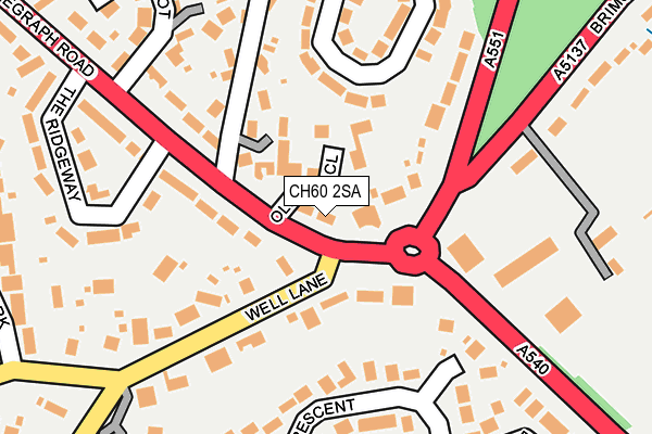 CH60 2SA map - OS OpenMap – Local (Ordnance Survey)