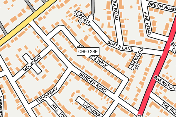 CH60 2SE map - OS OpenMap – Local (Ordnance Survey)