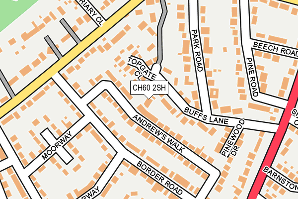 CH60 2SH map - OS OpenMap – Local (Ordnance Survey)