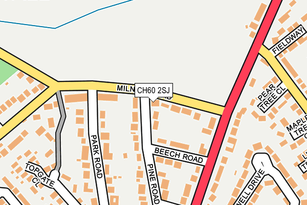 CH60 2SJ map - OS OpenMap – Local (Ordnance Survey)