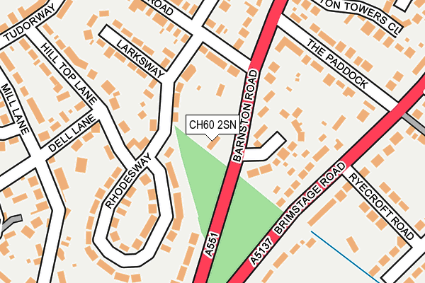 CH60 2SN map - OS OpenMap – Local (Ordnance Survey)