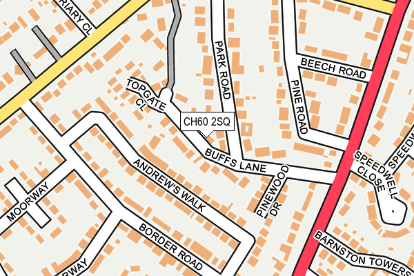 CH60 2SQ map - OS OpenMap – Local (Ordnance Survey)