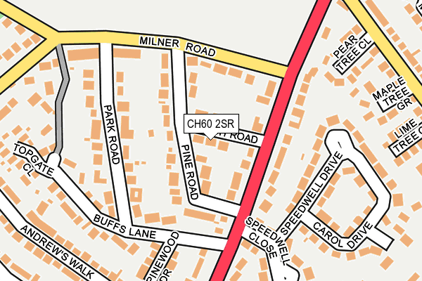 CH60 2SR map - OS OpenMap – Local (Ordnance Survey)