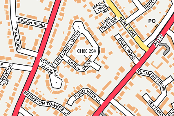 CH60 2SX map - OS OpenMap – Local (Ordnance Survey)