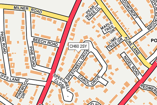 CH60 2SY map - OS OpenMap – Local (Ordnance Survey)