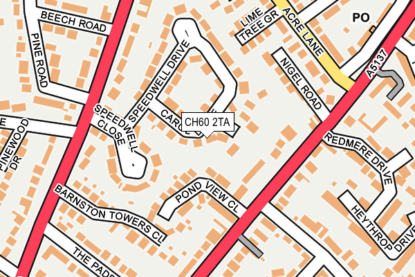 CH60 2TA map - OS OpenMap – Local (Ordnance Survey)