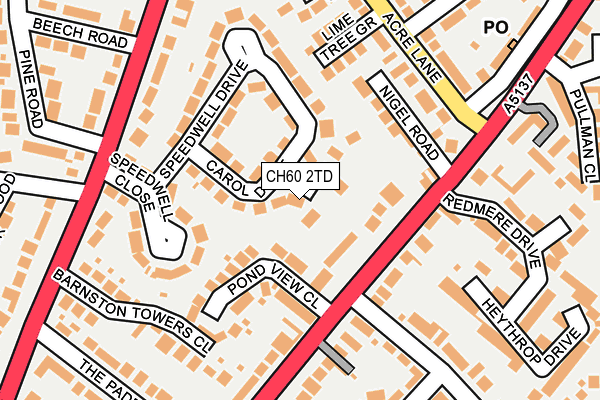 CH60 2TD map - OS OpenMap – Local (Ordnance Survey)