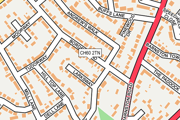 CH60 2TN map - OS OpenMap – Local (Ordnance Survey)