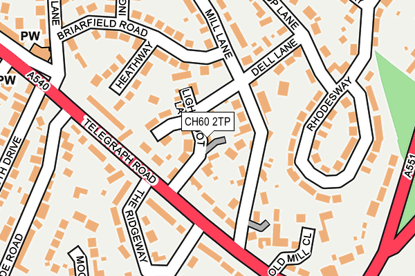 CH60 2TP map - OS OpenMap – Local (Ordnance Survey)
