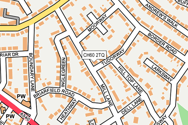 CH60 2TQ map - OS OpenMap – Local (Ordnance Survey)