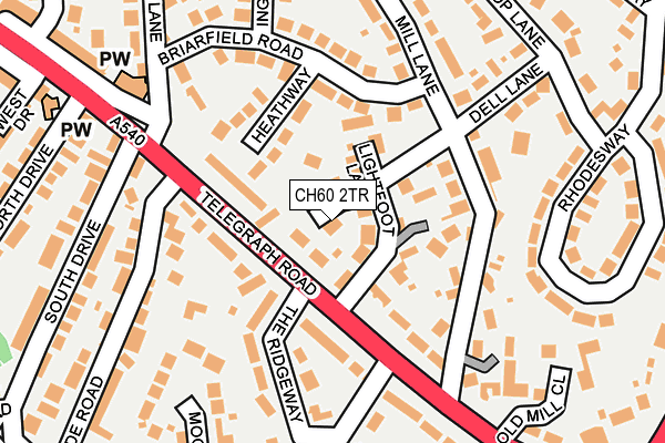 CH60 2TR map - OS OpenMap – Local (Ordnance Survey)