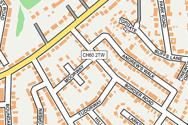 CH60 2TW map - OS OpenMap – Local (Ordnance Survey)