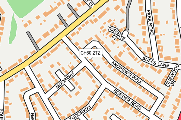 CH60 2TZ map - OS OpenMap – Local (Ordnance Survey)