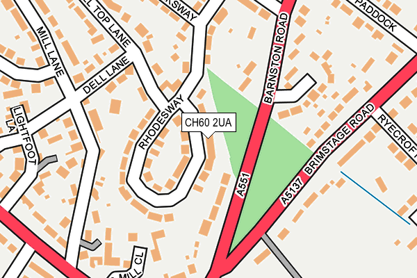 CH60 2UA map - OS OpenMap – Local (Ordnance Survey)