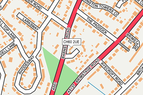 CH60 2UE map - OS OpenMap – Local (Ordnance Survey)