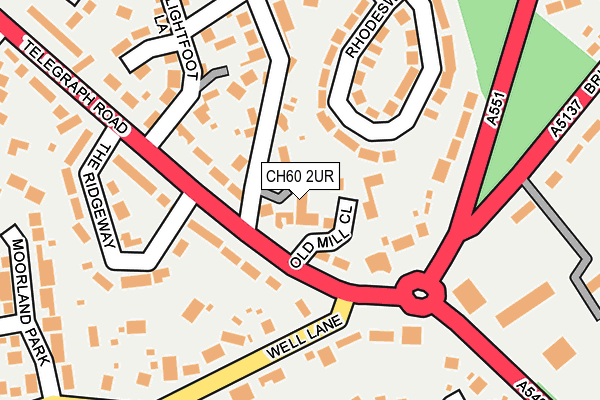 CH60 2UR map - OS OpenMap – Local (Ordnance Survey)