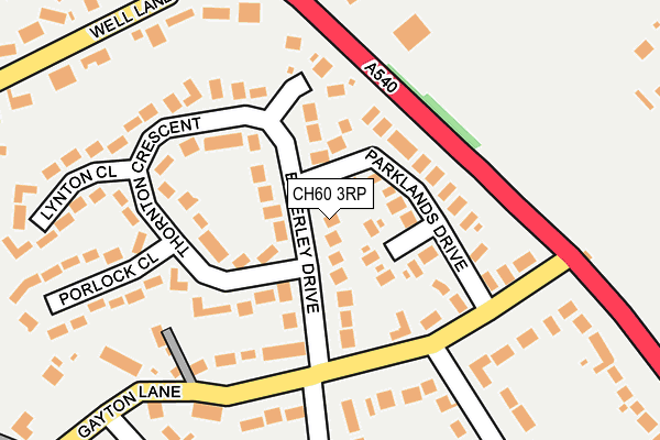 CH60 3RP map - OS OpenMap – Local (Ordnance Survey)