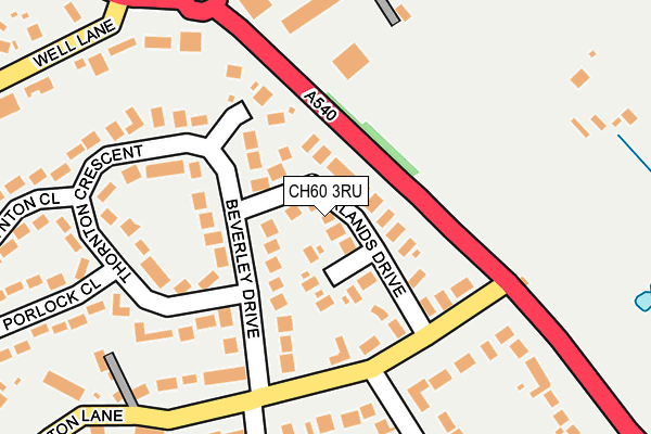 CH60 3RU map - OS OpenMap – Local (Ordnance Survey)