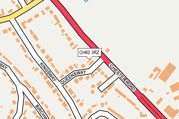 CH60 3RZ map - OS OpenMap – Local (Ordnance Survey)
