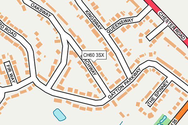 CH60 3SX map - OS OpenMap – Local (Ordnance Survey)